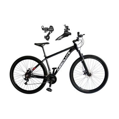 Bicicleta Aro 29 Absolute Nero 5 Alumínio 21v Câmbios Shimano Mountain Bike Freio A Disco Preto 23