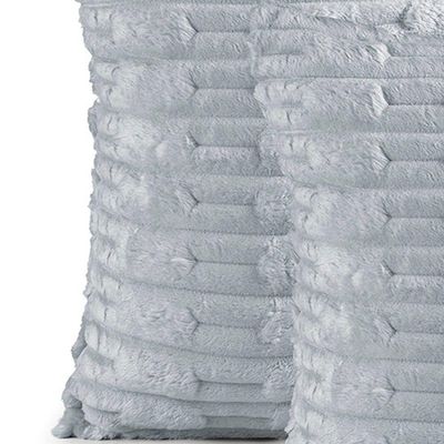 Kit 02 Capas De Almofadas Polar 45cm X 45cm 100% Poliéster - Platina