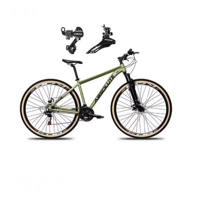 Bicicleta Aro 29 Absolute Nero 5 Alumínio 24v Câmbios Shimano Freio A Disco Mountain Bike Oliva 15