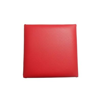 Assento Estofado Para Banquetas Corino Pequenos Quadrado Kit 4 vermelho