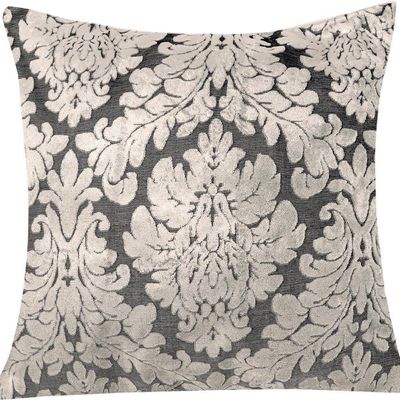 Almofada Decorativa Madri Com Refil 45cm X 45cm 100% Poliéster - Prata