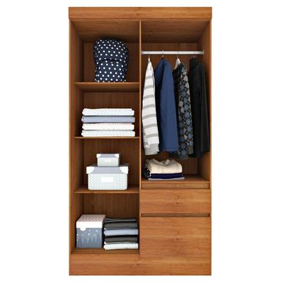 Guarda Roupa Solteiro Com Pés 4 Portas 2 Gavetas - Oregon-cinamomo - Tcil Móveis