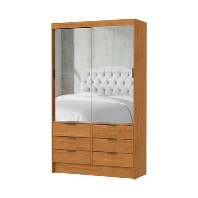 Guarda Roupa 6 Gavetas 2 Portas Espelhado Sunset-grand Line