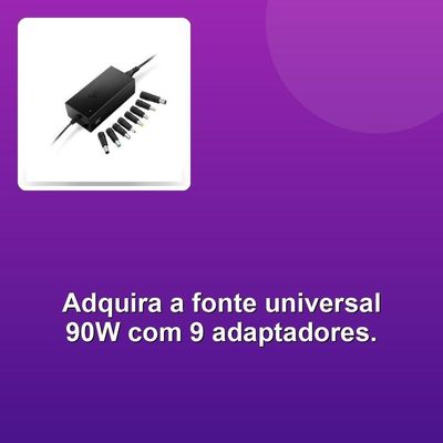 Fonte Universal Notebook 90W 9 Adaptadores