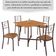 Conjunto Sala De Jantar Ella 90x90cm 4 Cadeiras Marrom-jambo
