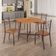 Conjunto Sala De Jantar Ella 90x90cm 4 Cadeiras Marrom-jambo
