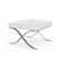 Poltrona Barcelona Com Puff Base Cromada Branco