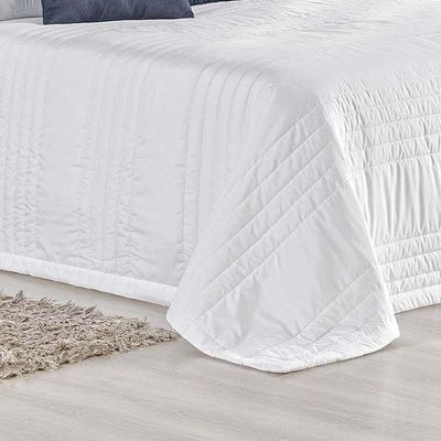 Cobre Leito Eden King 3 Peças Hipercal 180 Fios 100% Poliéster - Branco