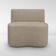 Kit 2 Puff Orgânico Feijão Curvo Redondo Com Encosto Sala Quarto Confortável Resistente Suede Bege