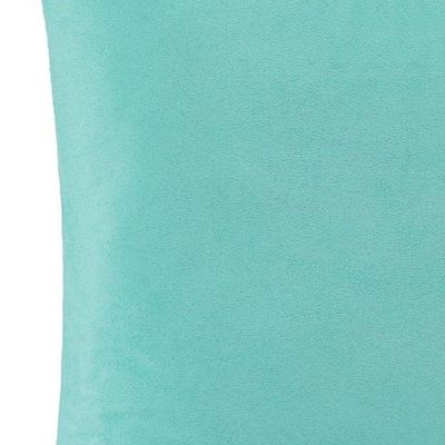 Capa De Almofada Decorativa Zion Suede 1 Peça 45cm X 45cm 100% Poliéster - Turquesa