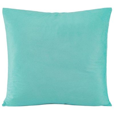 Capa De Almofada Decorativa Zion Suede 1 Peça 45cm X 45cm 100% Poliéster - Turquesa