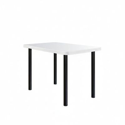 Mesa Estrutura Preta Mp4020-tp805 Tampo 1200x750x45mm Preto/branco