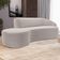 Sofá Living 3 Lugares 230cm Braço Direito Mozart D06 Bouclê Bege - Mpozenato