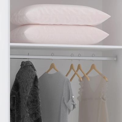 Guarda Roupa Modulado 90cm 2 Portas 4 Gavetas Taiga Branco/cinnamon L01 - Mpozenato