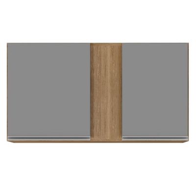 Armário Aéreo 100cm 2 Portas Indiana Castanho/cinza - Lumil Móveis