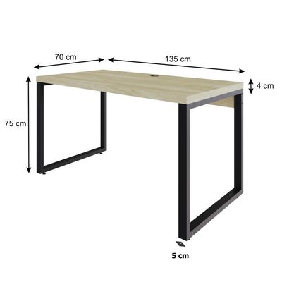 Mesa Operacional 135x70x75cm Yon - Ciliegio-est.preta Ciliegio-est.preta