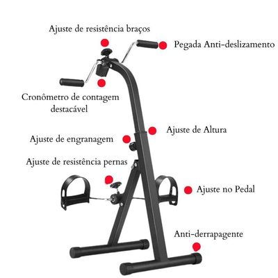 Bicicleta Ergométrica Braços E Pernas Com Marcador Digital