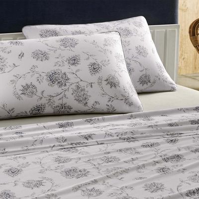 Jogo De Cama King 4 Peças Altenburg Malha Fio Penteado Celeste