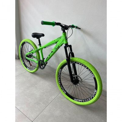 Bicicleta Aro 26 Gta Rebel Freeride Downhill Single Aros Vmaxx Freio A Disco Pneu Flame Verde