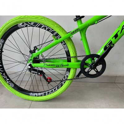 Bicicleta Aro 26 Gta Rebel Freeride Downhill Single Aros Vmaxx Freio A Disco Pneu Flame Verde