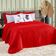 Kit Colcha Matelassê Percal 300 Fios Basic Queen 07 Peças 100% Poliéster - Vermelho Lady