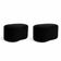 Kit 2 Puff Feijão Curvo Orgânico Sala Redondo Confortável Moderno Suede Preto