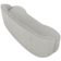 Sofá 4 Lugares Curvo Living Lótus D02 Bouclê Creme 230cm B-54