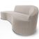 Sofá 4 Lugares Curvo Living Firenze Direito D02 Bouclê Creme 280cm B-54 - Lyam
