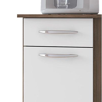 Balcão Para Cozinha Compacto Viena Dakar Com Branco - Móveis Fiorello