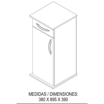 Balcão Para Cozinha Compacto Viena Dakar Com Branco - Móveis Fiorello