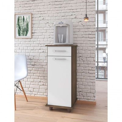 Balcão Para Cozinha Compacto Viena Dakar Com Branco - Móveis Fiorello