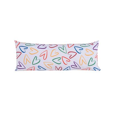 Capa Para Travesseiro Fofuxão Colorê 1 Peça 1,46m x 46cm 100% Poliéster Com Zíper - Love