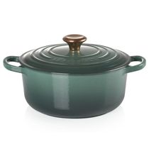 PANELA REDONDA LE CREUSET 20CM SIGNATURE VERDE ARTICHAUT PEGADOR BRONZE 21177207954445