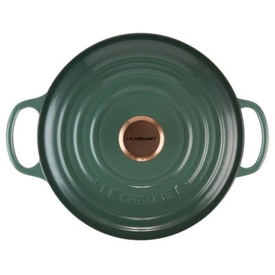 PANELA REDONDA LE CREUSET 20CM SIGNATURE VERDE ARTICHAUT PEGADOR BRONZE 21177207954445