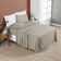 Jogo Cama Lençol Bouclê Queen Micro Percal 200 Fios c/ Laise Bordada 4 Peças - Bege Taupe