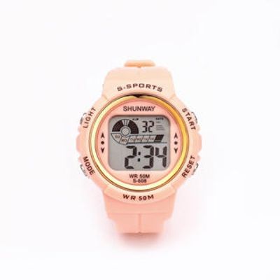 Relógio de Pulso Feminino Rosa Salmão Elegante e Delicado - Tudo em Caixa