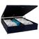 Cama Box Baú Queen Bipartido Suede Mega Cama Preto 158x198x45cm