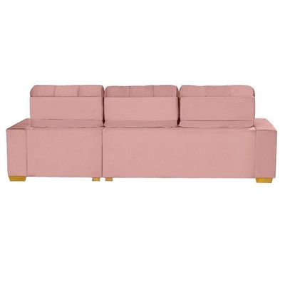 Sofá Modular 6 Lugares Retrátil E Reclinável 3.05M Rose
