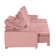 Sofá Modular 6 Lugares Retrátil E Reclinável 3.05M Rose