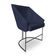 Kit 6 Poltronas Luxo Alana Veludo Azul Marinho Base Ferro Preto - Pallazio