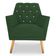 Poltrona Velvet Strass Veludo Pés De Madeira Verde - Pallazio