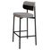 Banqueta Alta Bar Estofada Kit 6 Ella M25 Linho Cinza Cl-preto - Mpozenato