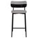 Banqueta Alta Bar Estofada Kit 6 Ella M25 Linho Cinza Cl-preto - Mpozenato