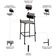 Banqueta Alta Bar Estofada Kit 6 Ella M25 Linho Cinza Cl-preto - Mpozenato