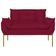 Poltrona Sofá Luxo Base Metal Dourado Recepção Escritório Marsala