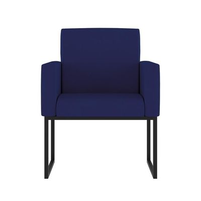 Kit Sofá 2 Lugares + 2 Poltronas Para Recepção Sala Balaqui Cor:azul Marinho Azul Marinho
