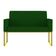Kit Sofá 2 Lugares + 2 Poltronas Recepção Sala Base Dourada Cor:verde Verde