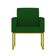 Kit Sofá 2 Lugares + 2 Poltronas Recepção Sala Base Dourada Cor:verde Verde