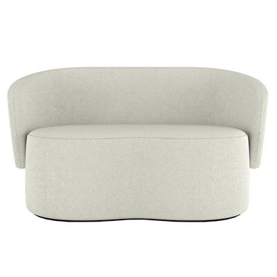 Sofá Namoradeira Lugares Orgânico Bouclê Luxo Balaqui Boucle Bege