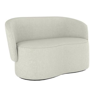 Sofá Namoradeira Lugares Orgânico Bouclê Luxo Balaqui Boucle Bege